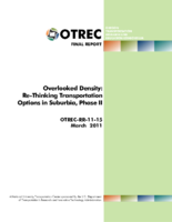 Overlooked density  rethinking transportation options in suburbia phase II