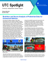 Realtime and Secure Analysis of Pedestrian Data for Connected Vehicles Newsletter