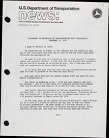 Statement of Secretary of Transportation Neil Goldschmidt November 14 1979