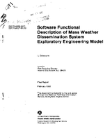 Software Functional Description of Mass Weather Dissemination System Exploratory Engineering Model