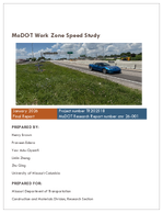 MoDOT Work Zone Speed Study