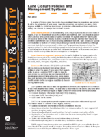 Fact Sheet 17 Lane Closure Policies and Management Systems