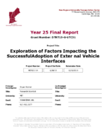 Exploration of Factors Impacting the Successful Adoption of External Vehicle Interfaces