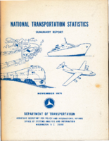 National Transportation Statistics NTS 1971 Summary Report