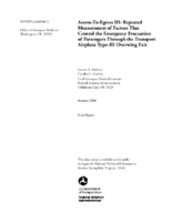 AccessTo Egress III Repeated Measurement of Factors That Control the Emergency Evacuation of Passengers Through the Transport Airplane TypeIII Overwing Exit