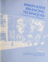 Innovative Financing Techniques A Catalog and Annotated Bibliography