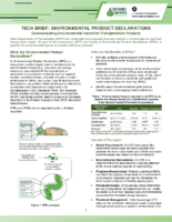 Environmental Product Declarations Communicating Environmental Impact for Transportation Products techbrief