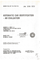 Automatic Car Identification  An Evaluation