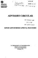 AC 212 Export Airworthiness Approval Procedures