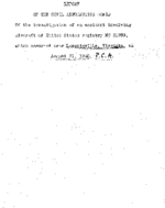 Investigation of Aircraft Accident PENNSYLVANIA CENTRAL AIRLINES CORPORATION LOVETTSVILLE VIRGINIA 19400831