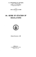 Part 99 Mode Of Citation Of Regulations