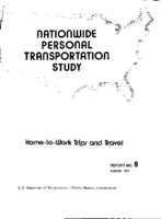 Nationwide Personal Transportation Study HomeToWork Trips and Travel