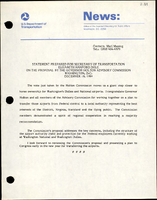 Statement Prepared for Secretary of Transportation Elizabeth Hanford Dole on the Proposal by the Governor Holton Advisory Commission