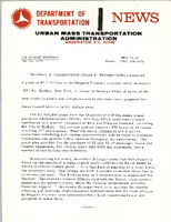 Department of Transportation News Urban Mass Transportation Administration UMTA 7334