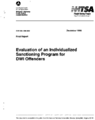 Evaluation of an Individualized Sanctioning Program for DWI Offenders