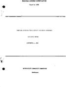 Interstate Commerce Commision Report of the Accident  Investigation Occuring on the CHICAGO BURLINGTON AND QUINCY RAILROAD ASHLAND NE