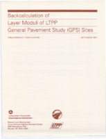 Backcalculation of Layer Moduli of LTPP General Pavement Study GPS Sites