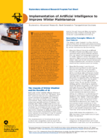 Implementation of Artificial Intelligence to Improve Winter Maintenance