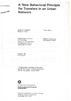 New Behavior Principle for Travelers in an Urban Network