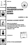 Interstate Commerce Commision Report of the Accident  Investigation Occuring on the CSX TRANSPORTATION FREIGHT TRAINS EAST CONCORD NY