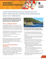 Work Zone Management Program Safely Implementing Rolling Roadblocks for Shortterm Highway Construction Maintenance and Utility Work Zones