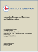 Managing Energy and Emissions for Rail Operations