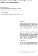 Weighting or Imputations The Example of Nonresponses for Daily Trips in the French NPTS