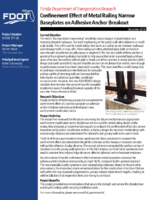 Confinement Effect of Metal Railing Narrow Baseplates on Adhesive Anchor Breakout Resistance Summary