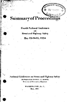 Summary of Proceedings Fourth National Conference on Street and Highway Safety May 232425 1934