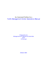 An annotated outline for a traffic management center operations manual