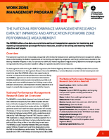 The National Performance Management Research Data Set NPMRDS and Application for Work Zone Performance Measurement