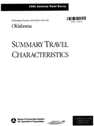 1995 American Travel Survey Summary Travel Characteristics Oklahoma