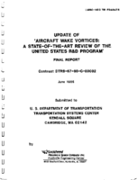 Update Of Aircraft Wake Vortices A StateOfTheArt Review Of The United States RD Program Final Report