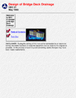 Design of bridge deck drainage  HEC 21