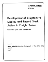 Development of a System to Display and Record Slack Action in Freight Trains