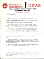 Department of Transportation News Urban Mass Transportation Administration UMTA 7522