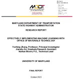 Effectively Implementing Machine Learning with Office of Materials Technology