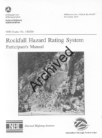 Rockfall Hazard Rating System Participants Manual