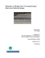 Reduction of Bridge Deck Cracking through Alternative Material Usage