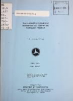 Track Geometry Development UMTA Urban Rail Supporting Technology Program