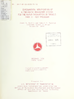 Experimental Verification of a Pneumatic Transport System for the Rapid Excavation of Tunnels Part II  Test Program