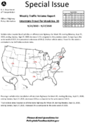 Special Issue  Weekly Traffic Volume Report Interstate Travel for Week No 39
