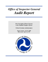 FAA oversight of power systems in the National Airspace System Federal Aviation Administration