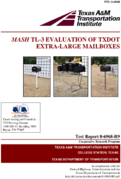 MASH TL3 Evaluation of TxDOT ExtraLarge Mailboxes