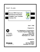 Test Plan Branson TRIP Travel and Recreational Information Program Travel TimeData Accuracy Test