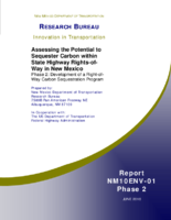 Assessing the Potential to Sequester Carbon within State Highway RightsofWay in New Mexico Phase 2 Development of a RightofWay Carbon Sequestration Program