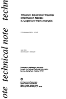 TRACON Controller Weather Information Needs II Cognitive Work Analysis