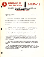 Department of Transportation News Urban Mass Transportation Administration DOTR03