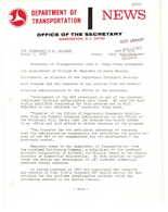 Department of Transportation News Releases for April 1970