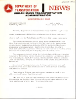 Department of Transportation News Urban Mass Transportation Administration DOT 20971